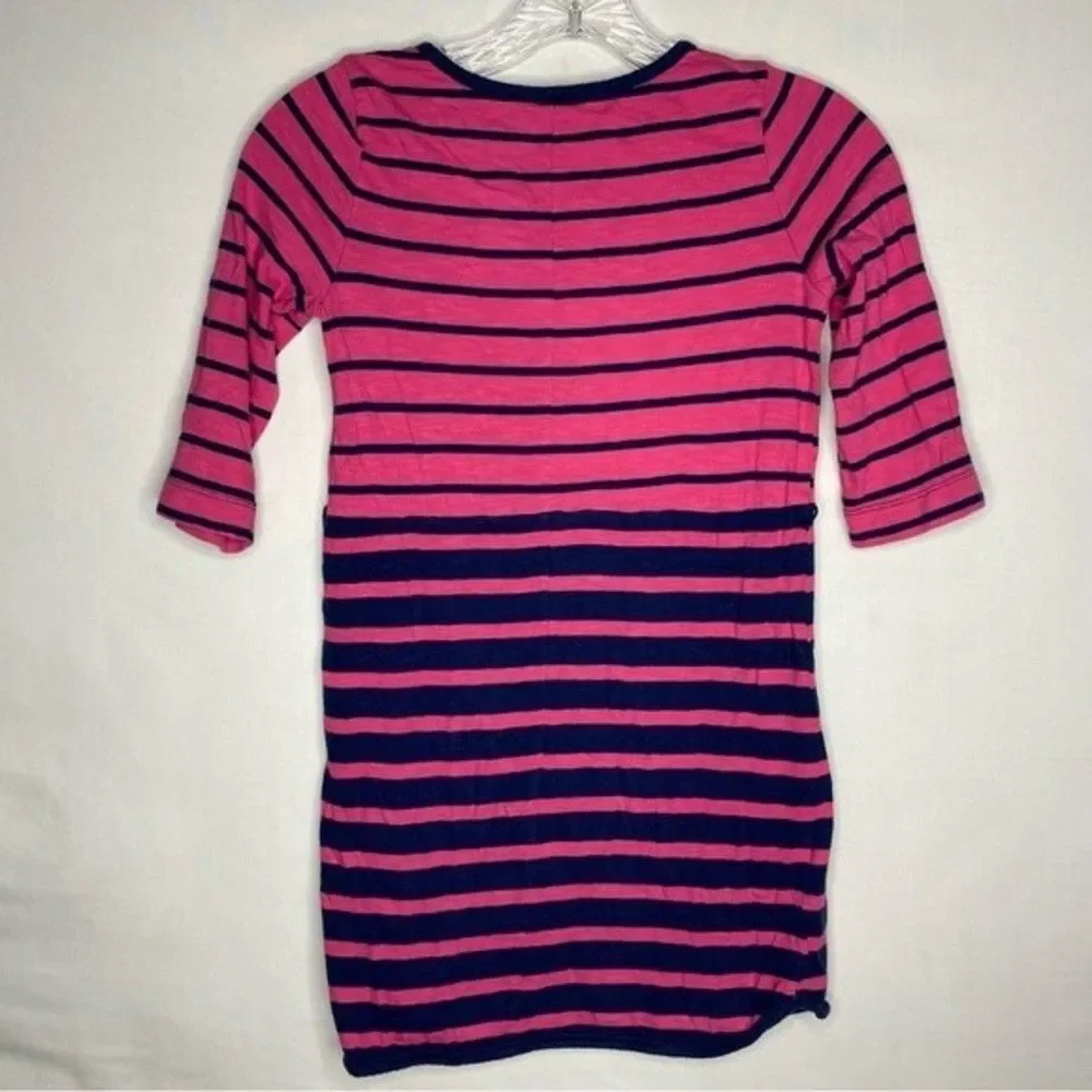 5/$25 Old Navy Blue Pink Striped Casual Cotton Dress M 8 Girls
